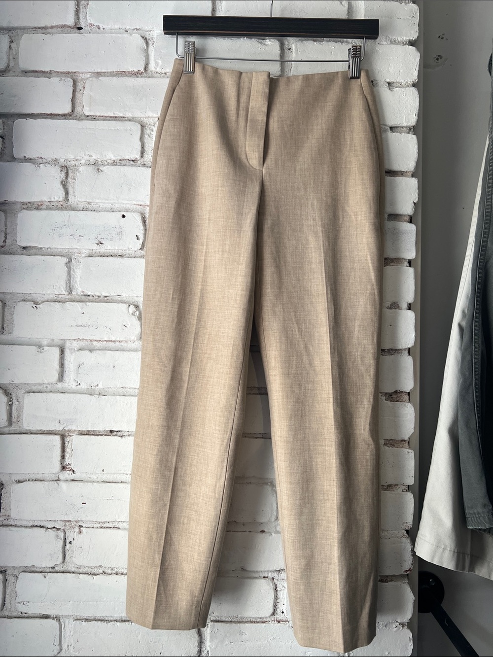 Babaton Women's Tan Chinos mid rise heather beige tapered trouser #106955